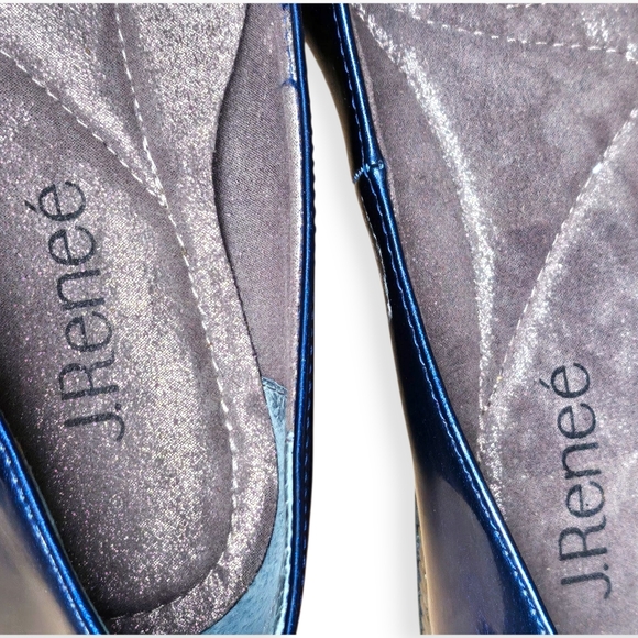 J Renee Elegant Navy Blue Women's Loafers - Picture 4 of 7